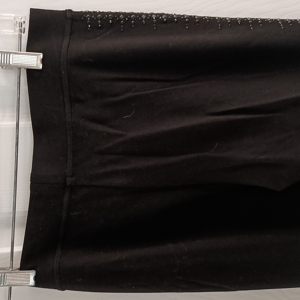 Cache Black Leggings Tuxedo Stripe Sequins. Sz S - image 4